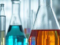 Image representing cosmetic formulation development in a laboratory setting with beakers and test tubes